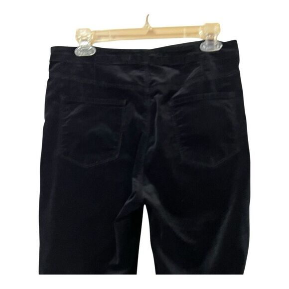J Brand Natasha Sky High Skinny Pants Size 32 Black Velvet Exposed Button Fly - Picture 4 of 7